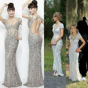 Size 0 Primavera sequined prom dress.